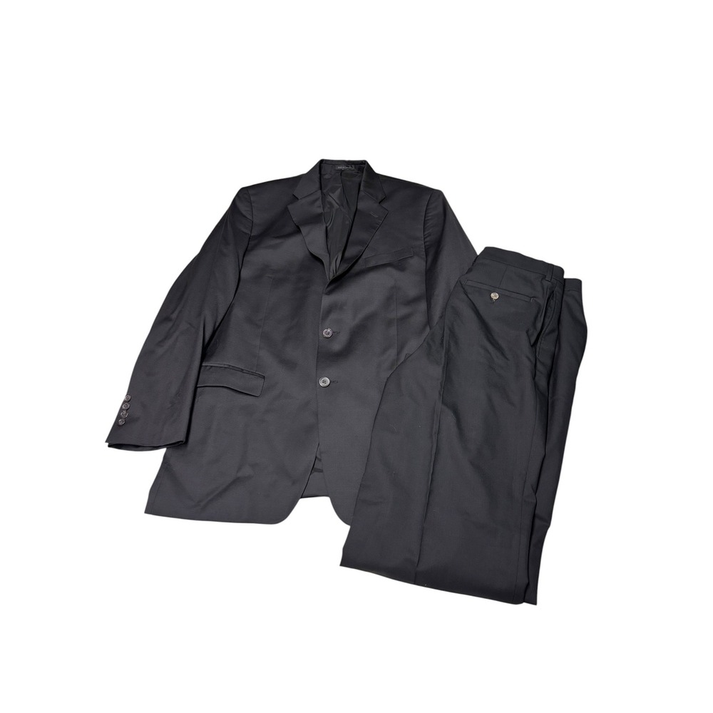 Lauren Ralph Lauren Mens 44L W34 L32 Black 100% Wool 3-Button 3-pc Suit Canada